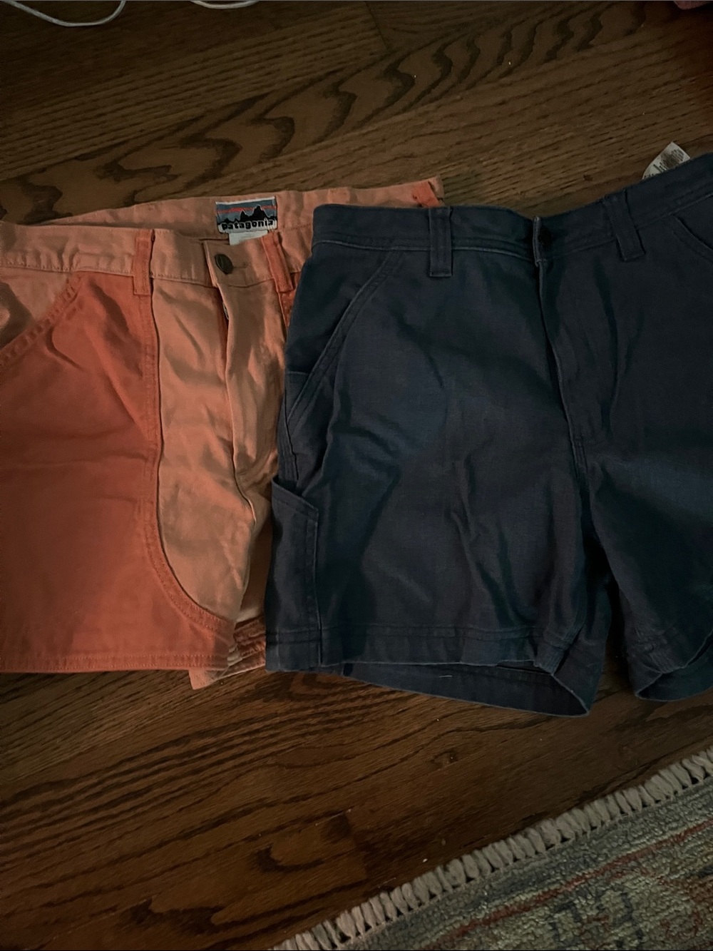 Patagonia Men’s Cargo Shorts in Coral and Navy